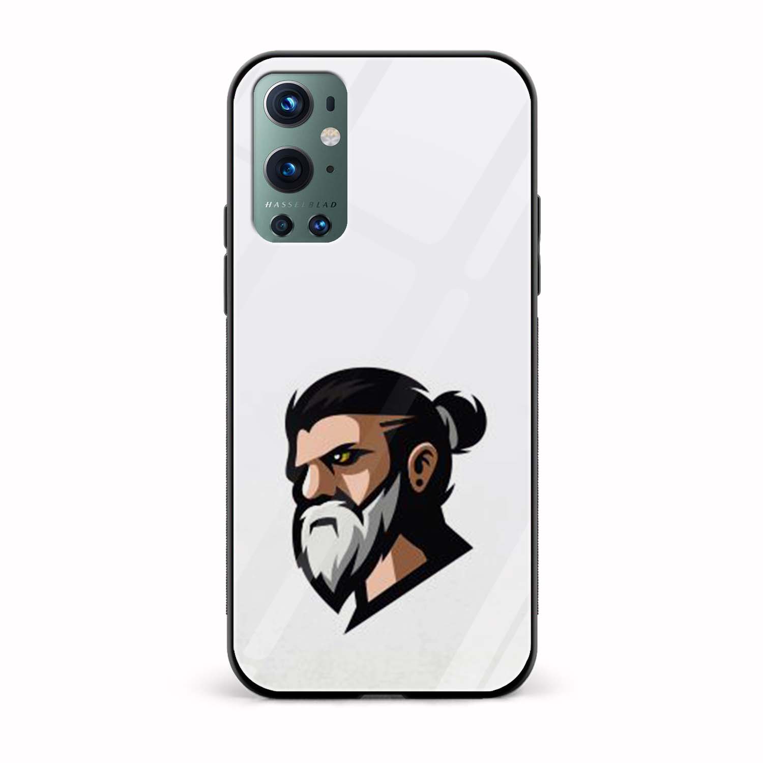 Moustache and Beard Printed Glass Back Phone Case Moustache and Beard Printed Glass Back Phone Case - Image 1