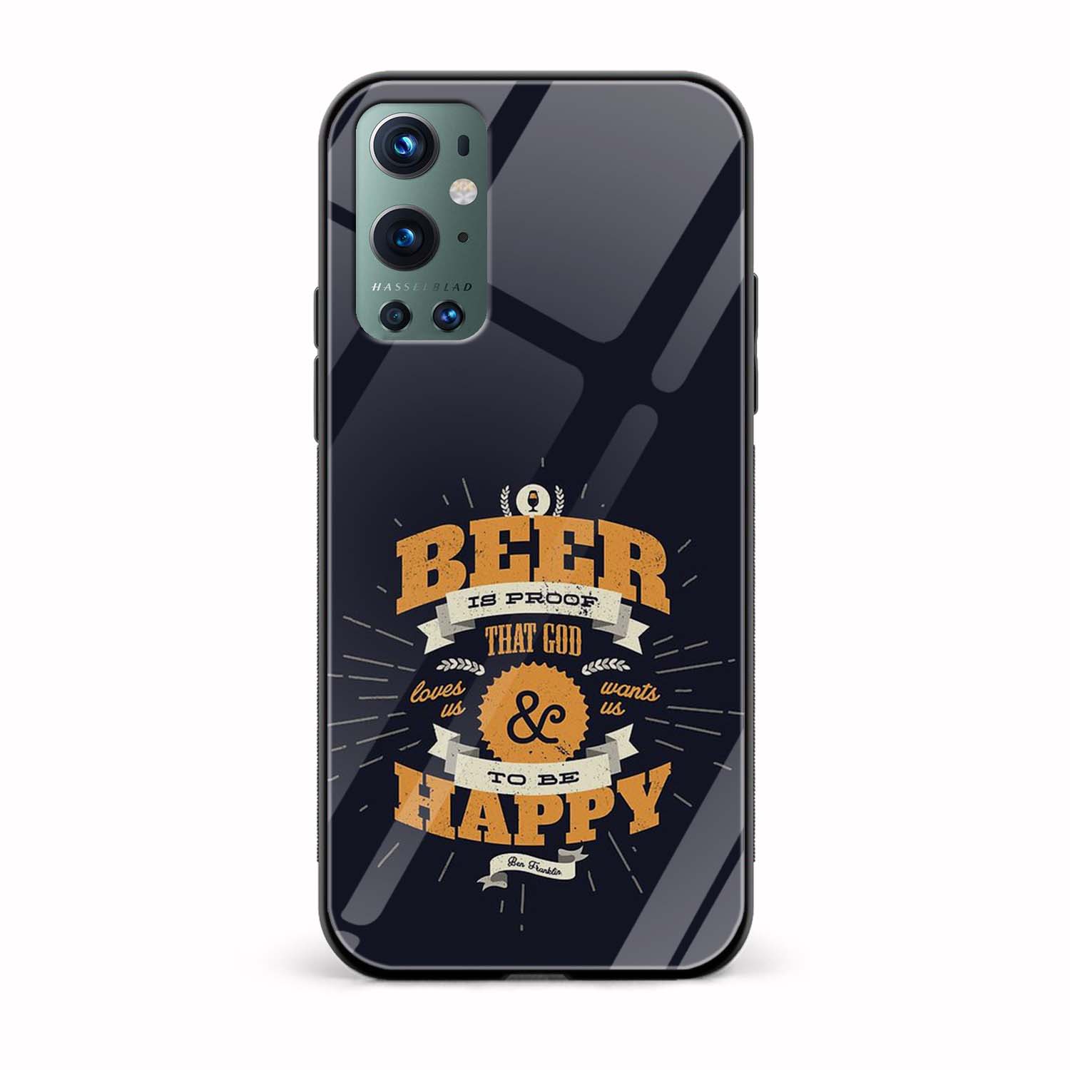 Typography - Beer Printed Glass Back Phone Case Typography - Beer Printed Glass Back Phone Case - Image 1