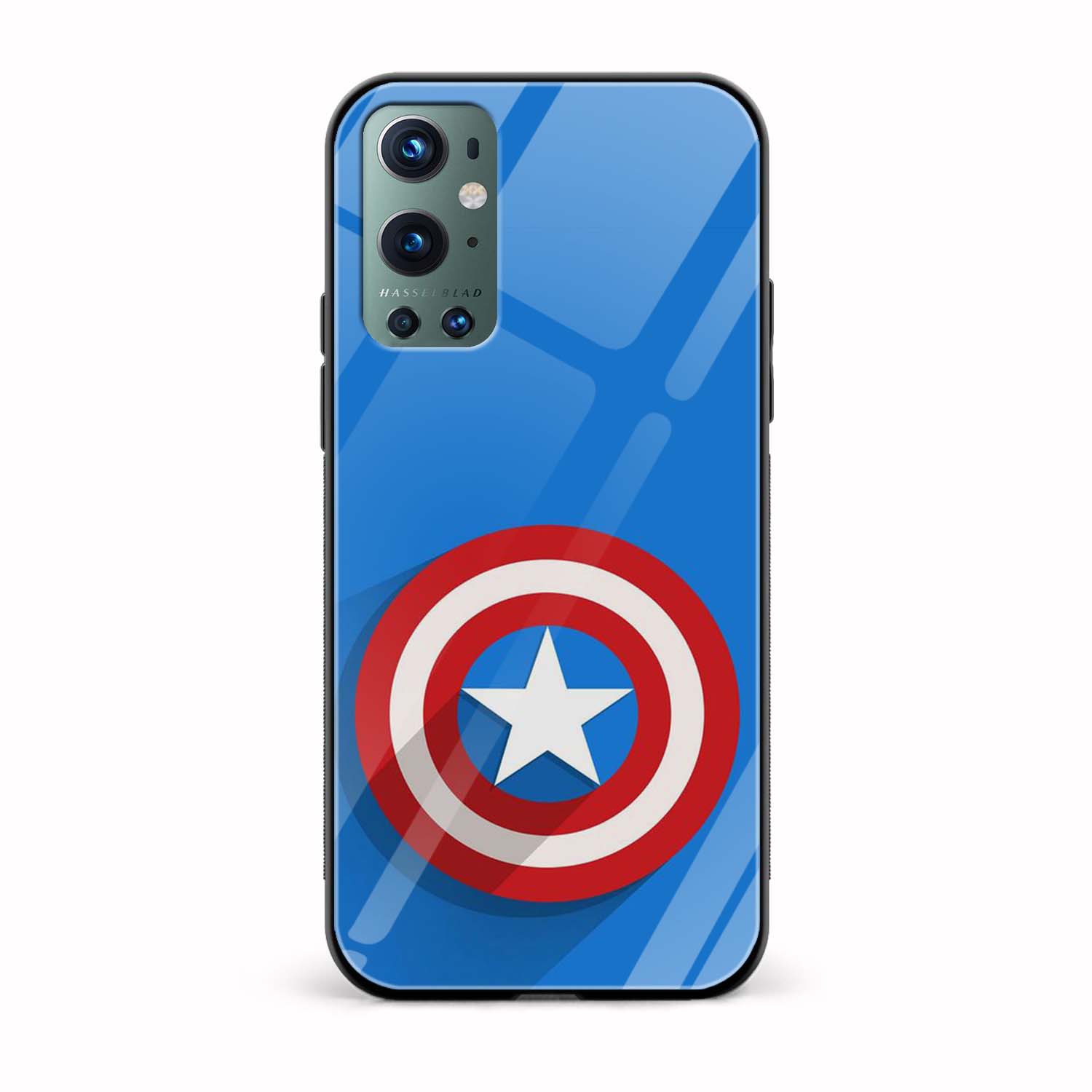 Captain America - Shield Printed Glass Back Phone Case Captain America - Shield Printed Glass Back Phone Case - Image 1