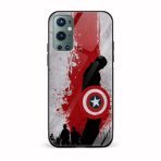Captain America Printed Glass Back Phone Case