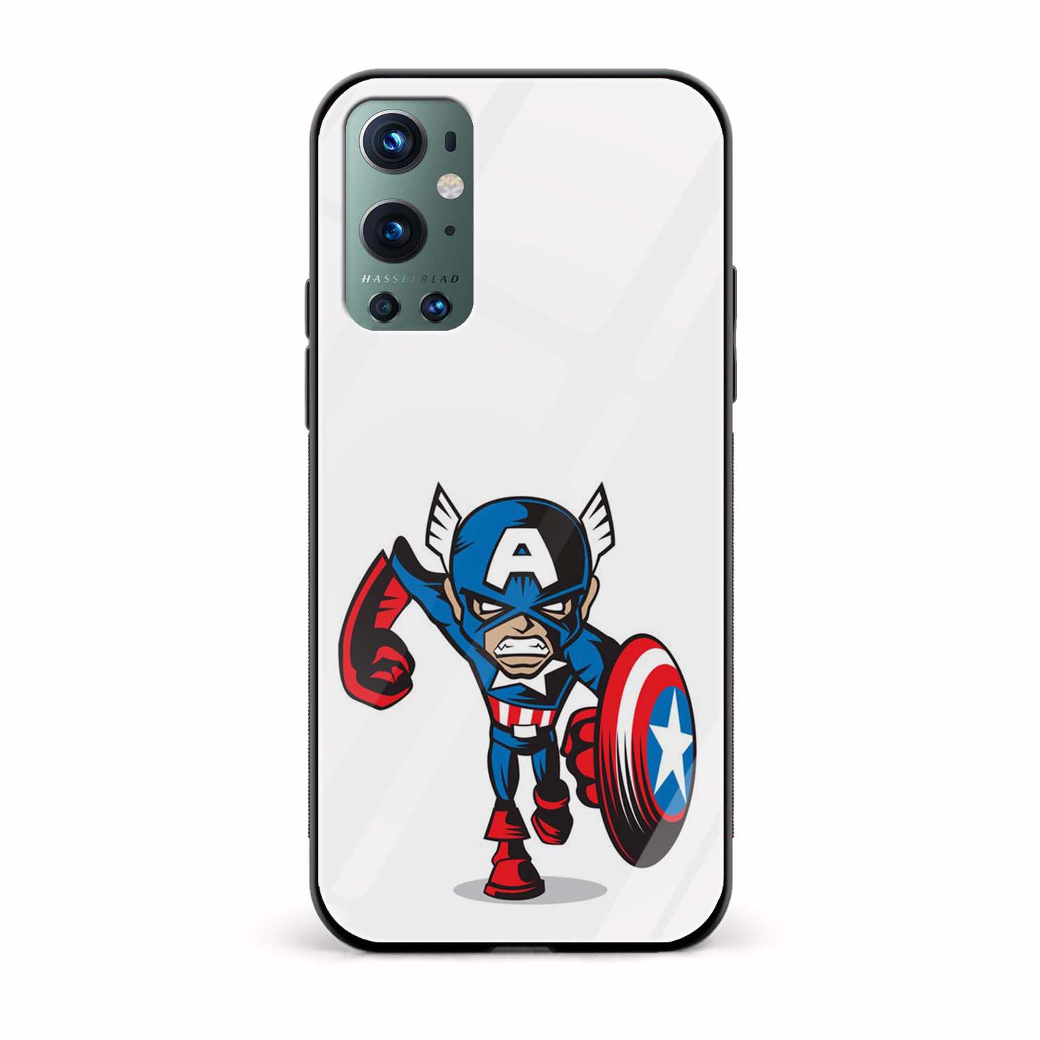 Captain America - Animated Print Glass Back Phone Case Captain America - Animated Print Glass Back Phone Case - Image 1
