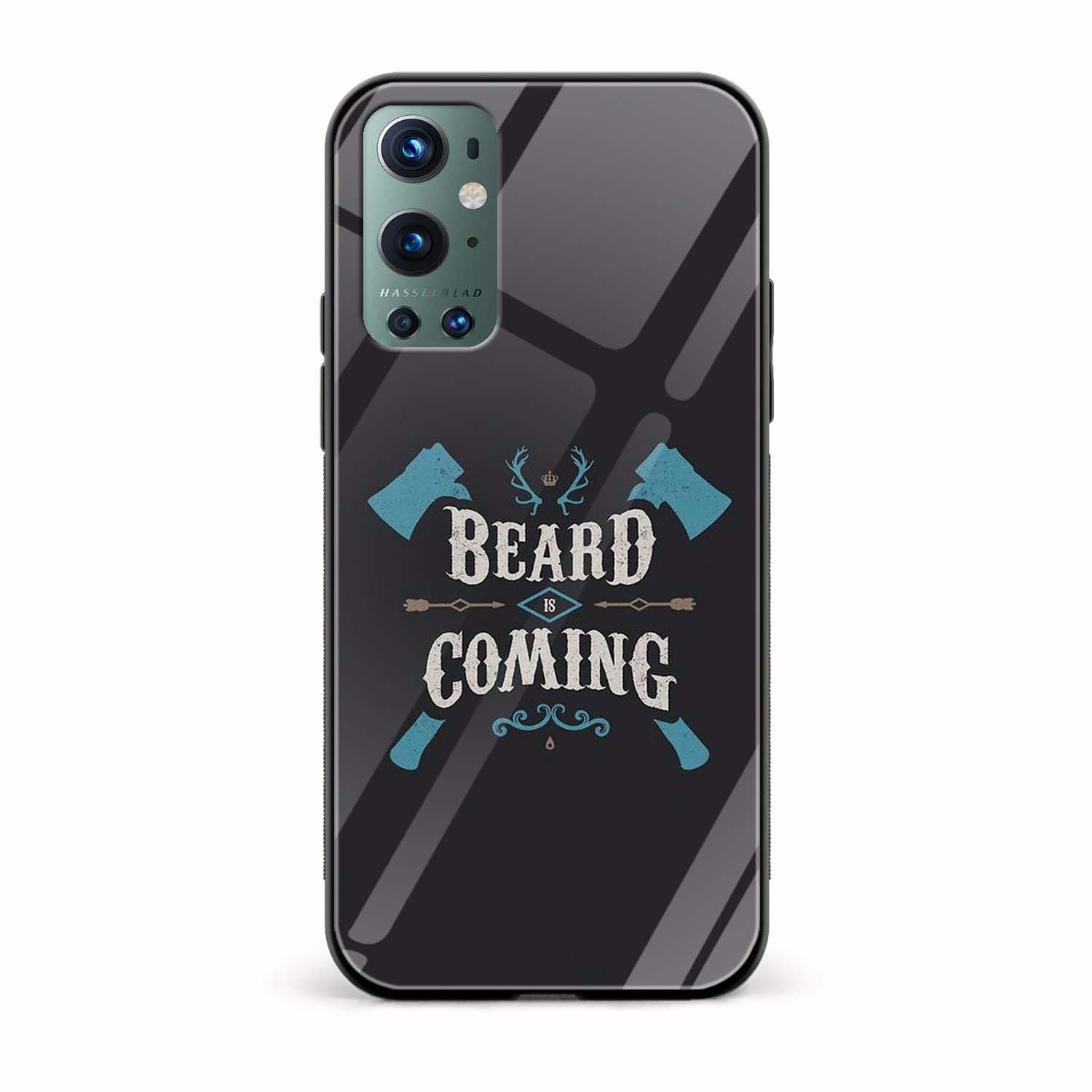 Beard Is Coming Printed Glass Back Phone Case Beard Is Coming Printed Glass Back Phone Case - Image 1