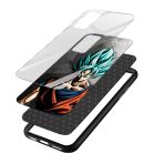 Goku Super Saiyan Blue Printed Glass Back Phone Case - Image 3