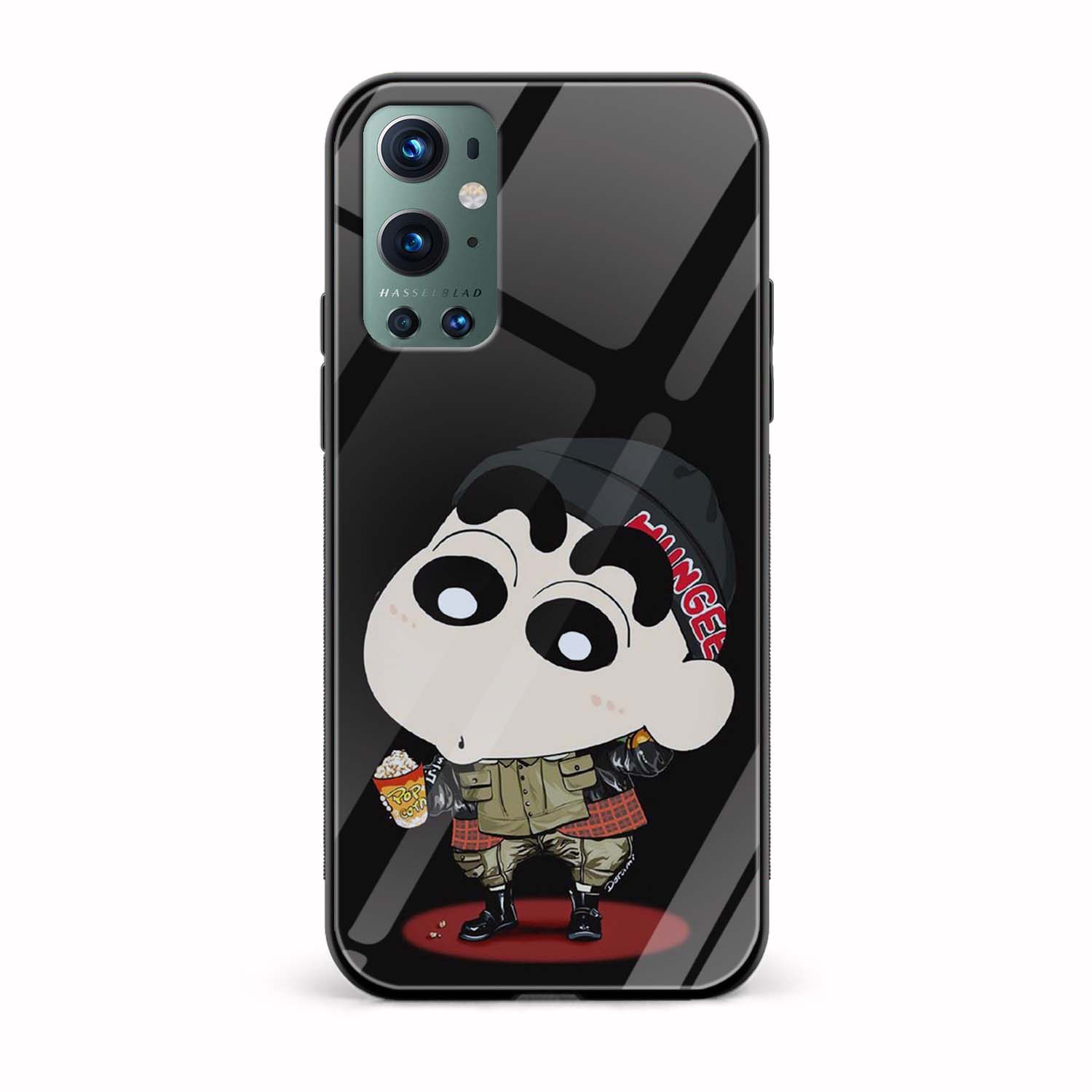 Shinchan Printed Glass Back Phone Case Shinchan Printed Glass Back Phone Case - Image 1