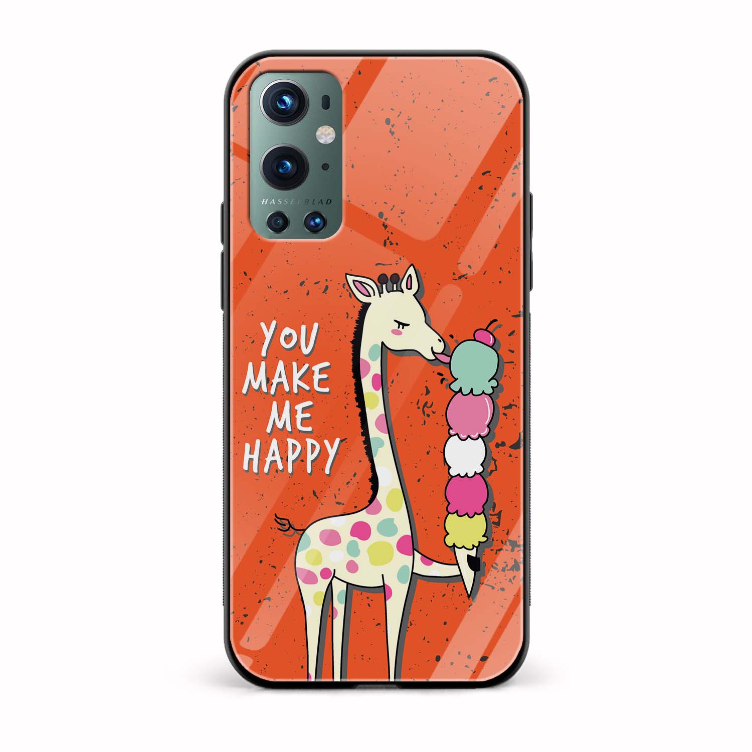 You Make Me Happy Printed Glass Back Phone Case You Make Me Happy Printed Glass Back Phone Case - Image 1