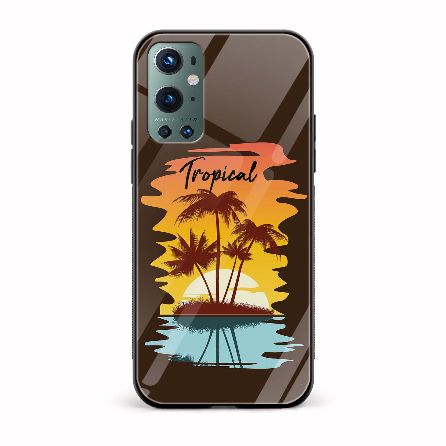 Tropical Printed Glass Back Phone Case Tropical Printed Glass Back Phone Case - Image 1