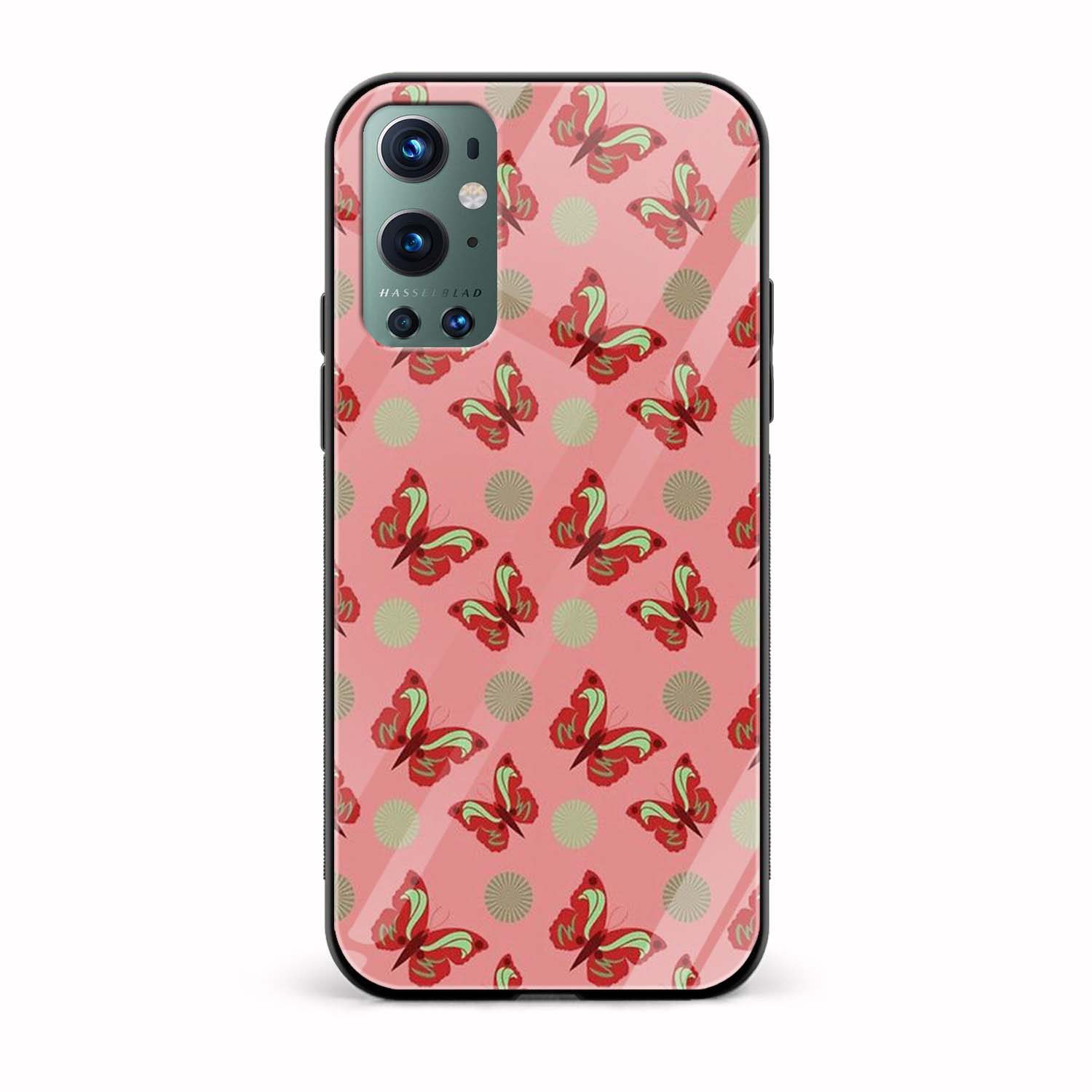 Butterfly Pattern Printed Glass Back Phone Case Butterfly Pattern Printed Glass Back Phone Case - Image 1