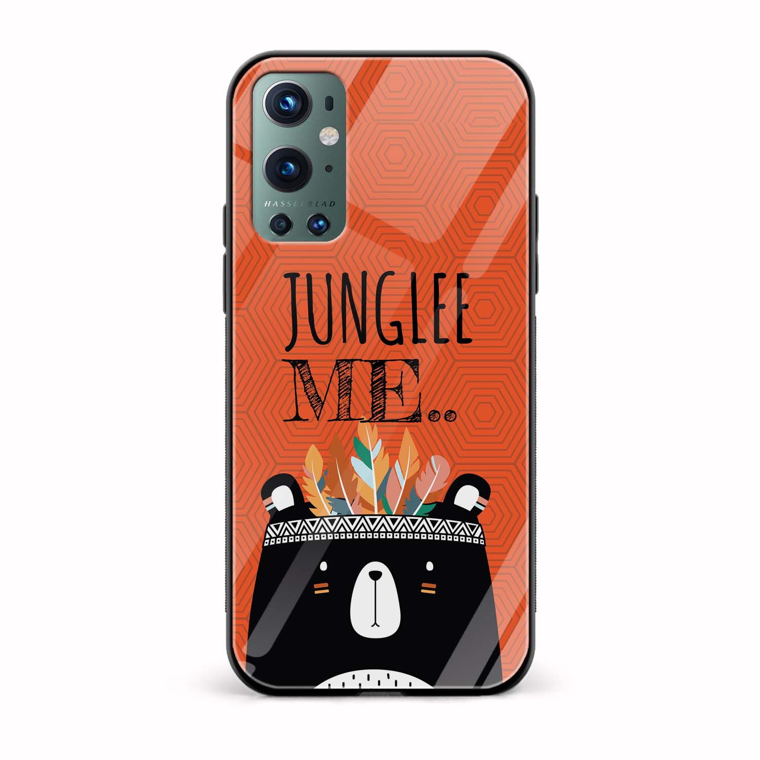 Junglee Me Printed Glass Back Phone Case Junglee Me Printed Glass Back Phone Case - Image 1
