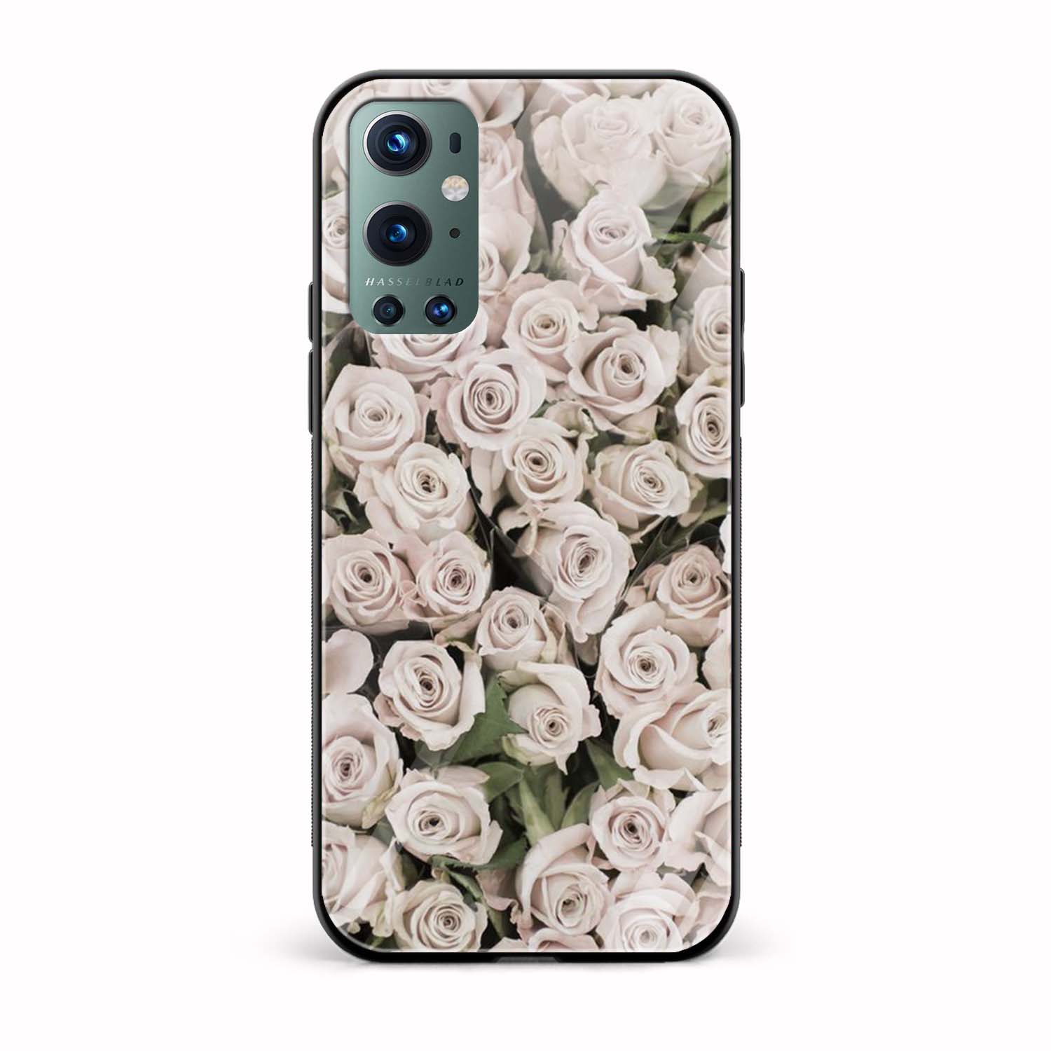 White Roses Printed Glass Back Phone Case White Roses Printed Glass Back Phone Case - Image 1