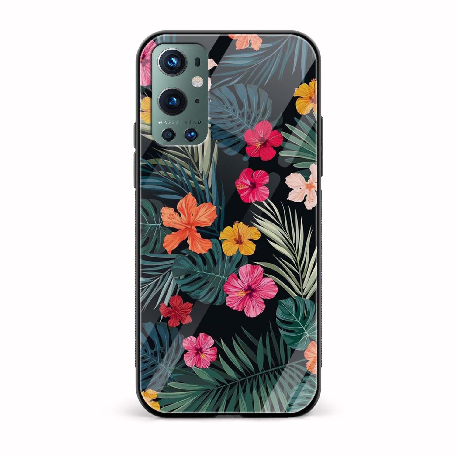 Floral Printed Glass Back Phone Case Floral Printed Glass Back Phone Case - Image 1