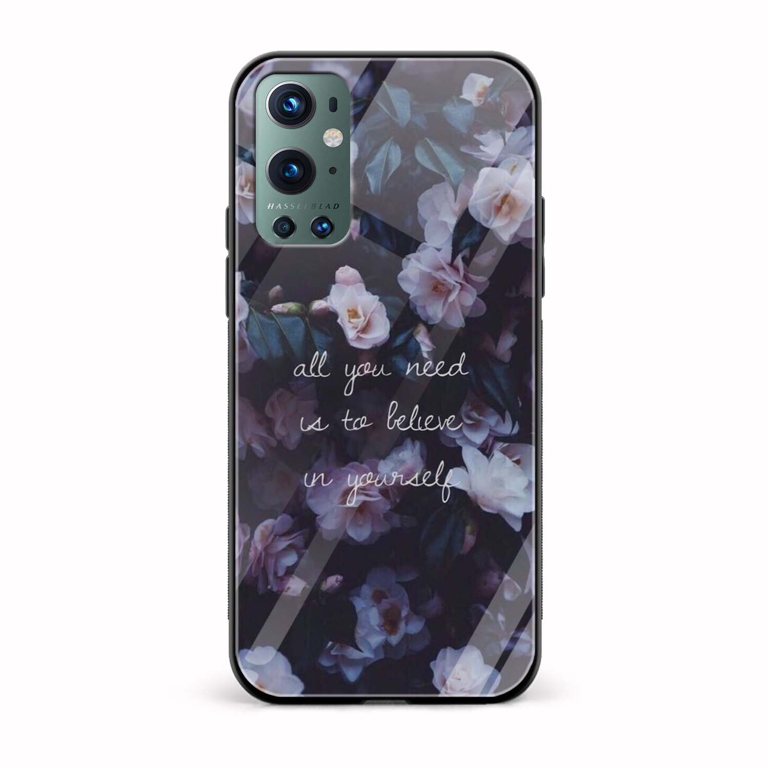 Floral Printed Glass Back Phone Case Floral Printed Glass Back Phone Case - Image 1