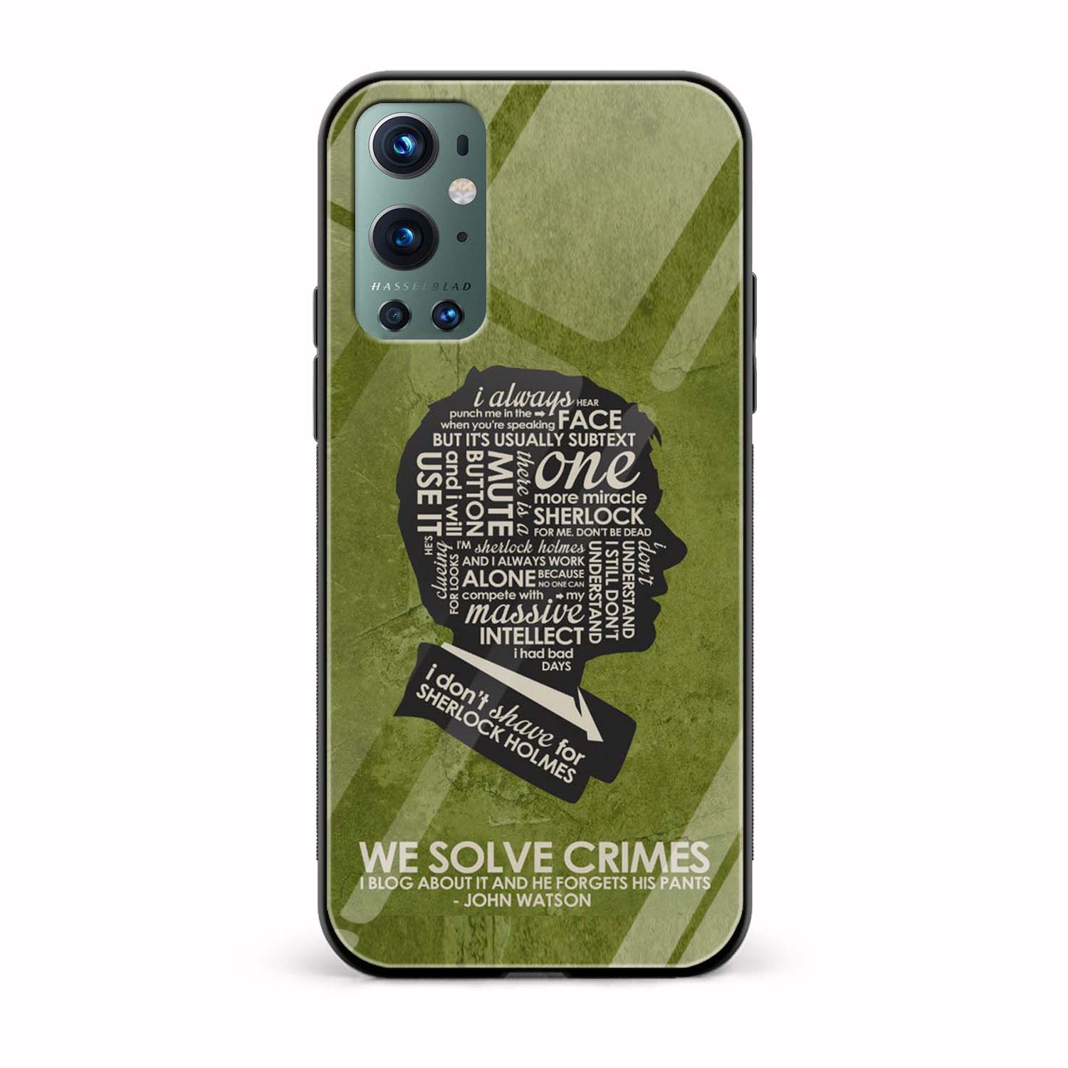 We Solve Crimes Printed Glass Back Phone Case We Solve Crimes Printed Glass Back Phone Case - Image 1