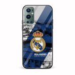 Real Madrid Logo Printed Glass Back Phone Case