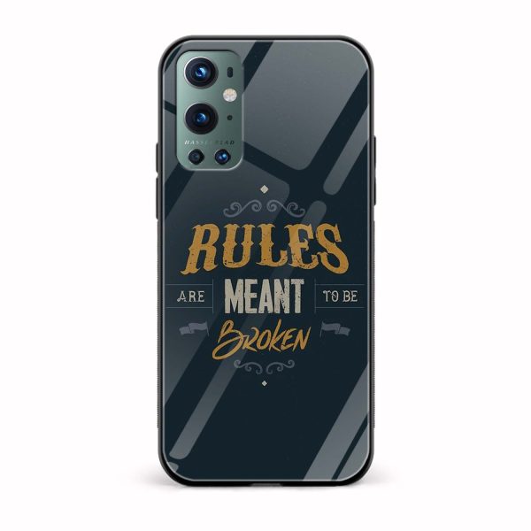 Rules Are Meant To Be Broken Printed Glass Back Phone Case