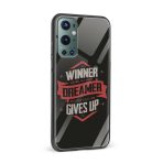A Winner is a Dreamer Who Never Gives Up Printed Glass Back Phone Case - Image 2