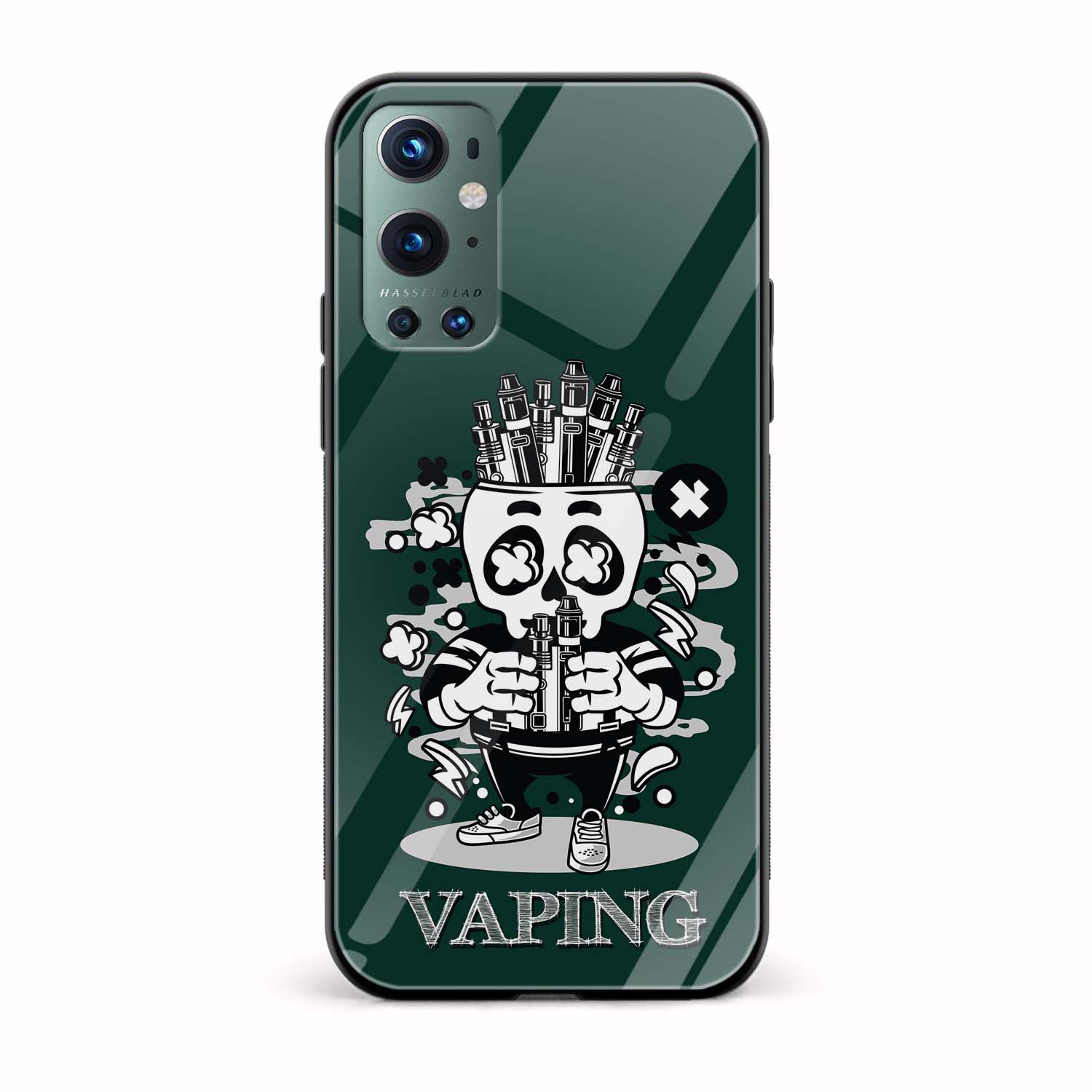 VAPING Printed Glass Back Phone Case VAPING Printed Glass Back Phone Case - Image 1