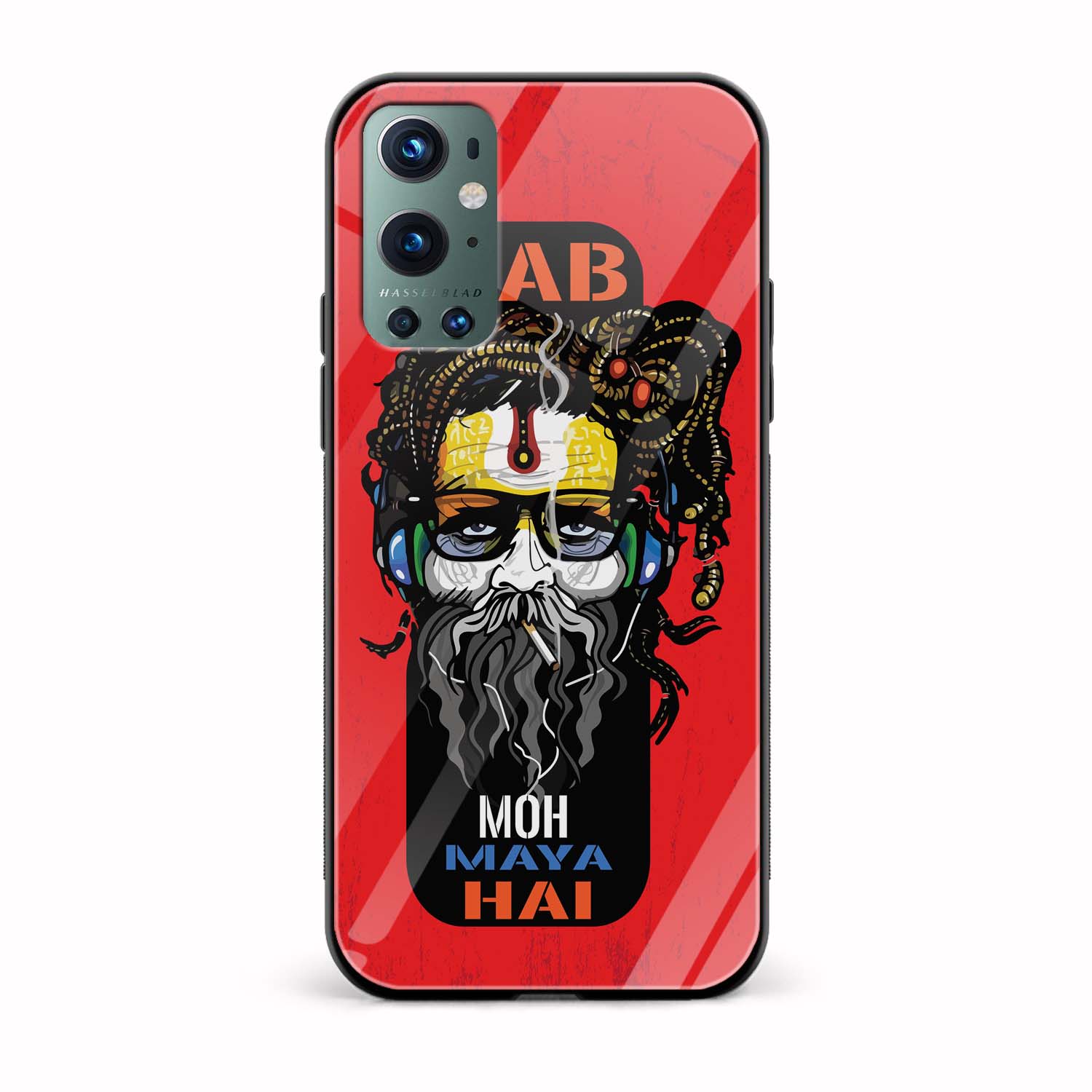 Sab Moh Maya Hai Printed Glass Back Phone Case Sab Moh Maya Hai Printed Glass Back Phone Case - Image 1