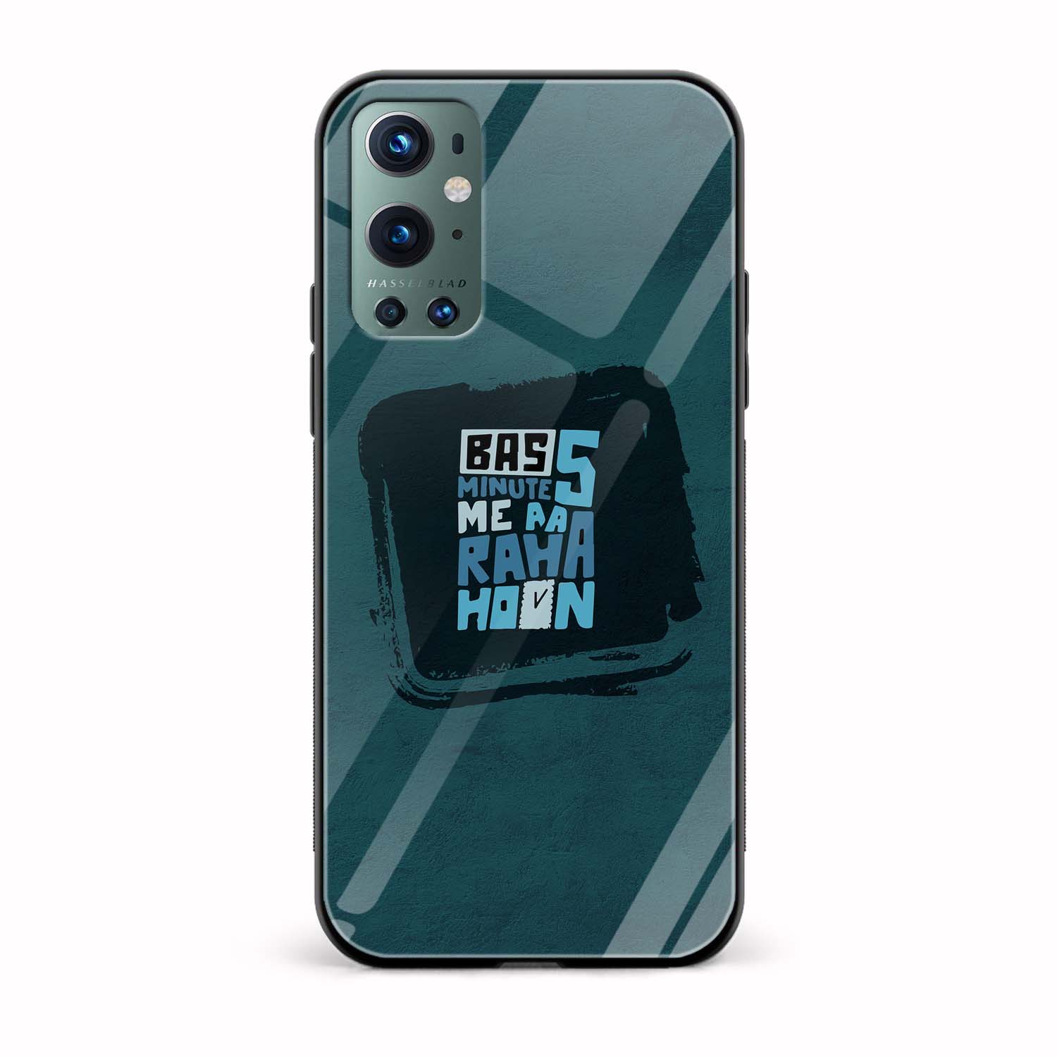 Bas 5 Min Me Aa Raha Hoon Printed Glass Back Phone Case Bas 5 Min Me Aa Raha Hoon Printed Glass Back Phone Case - Image 1