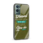 Dreams Don't Work Unless You Do Printed Glass Back Phone Case - Image 2