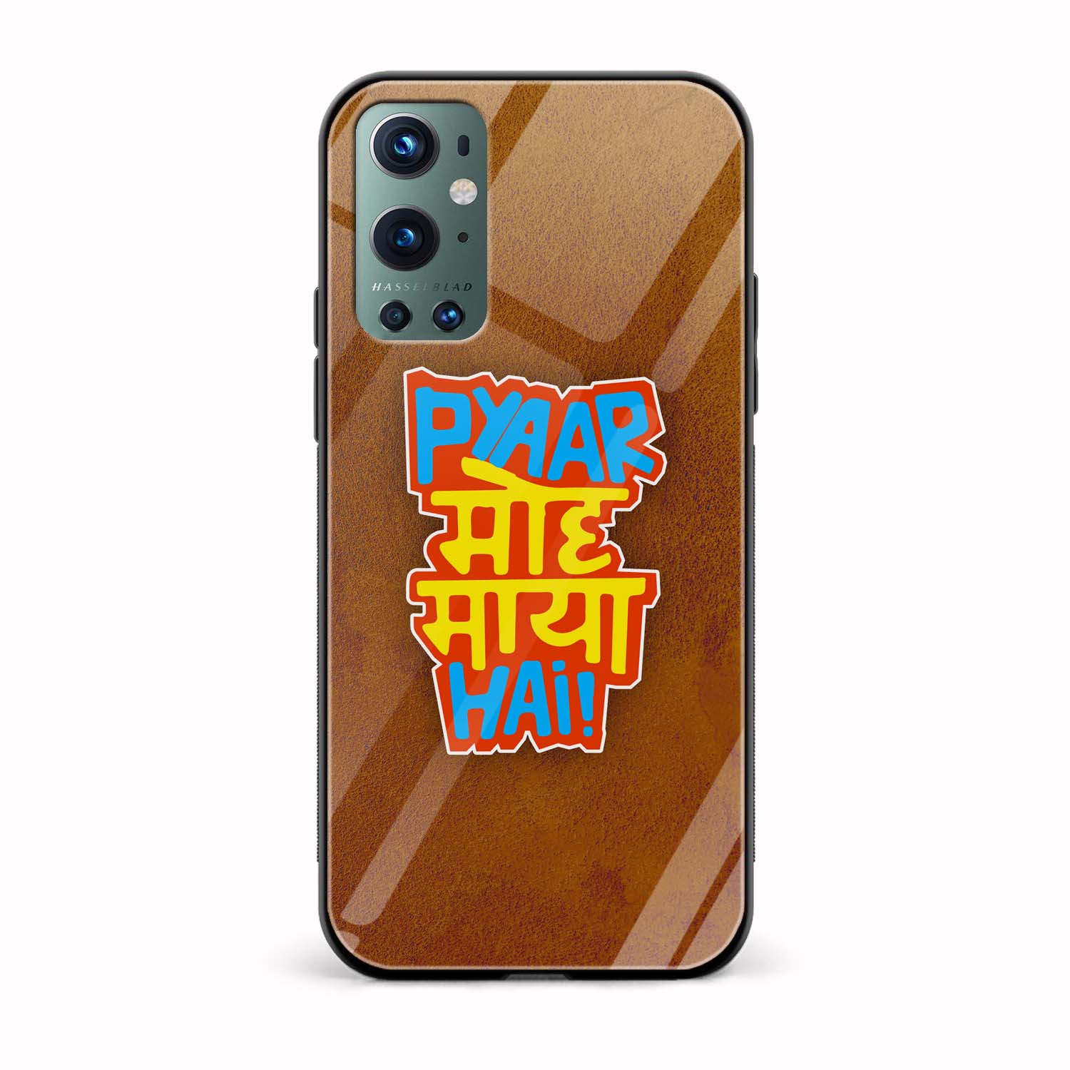 Pyaar Moh Maya Hai Printed Glass Back Phone Case Pyaar Moh Maya Hai Printed Glass Back Phone Case - Image 1