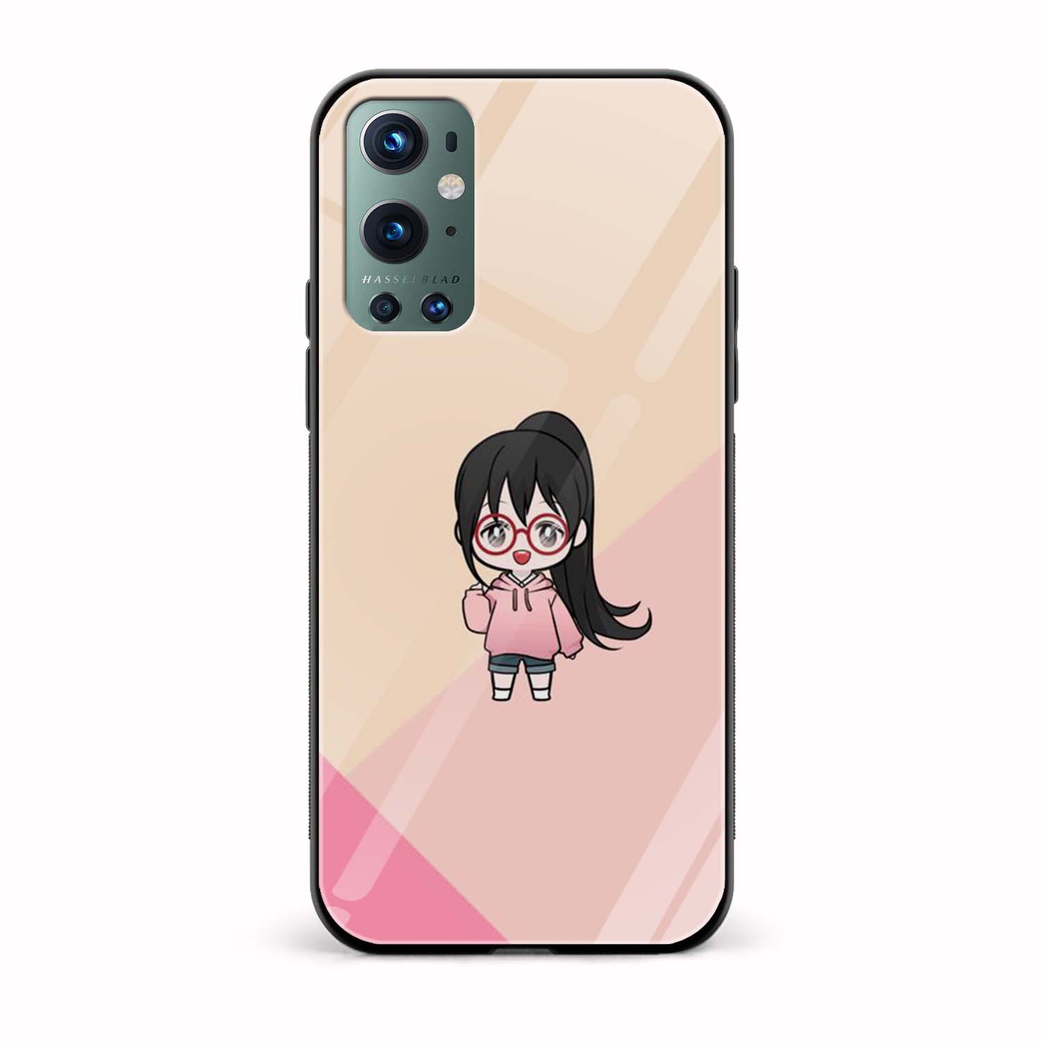 Cute Minimal Girl Glass Back Phone Case Cute Minimal Girl Glass Back Phone Case - Image 1