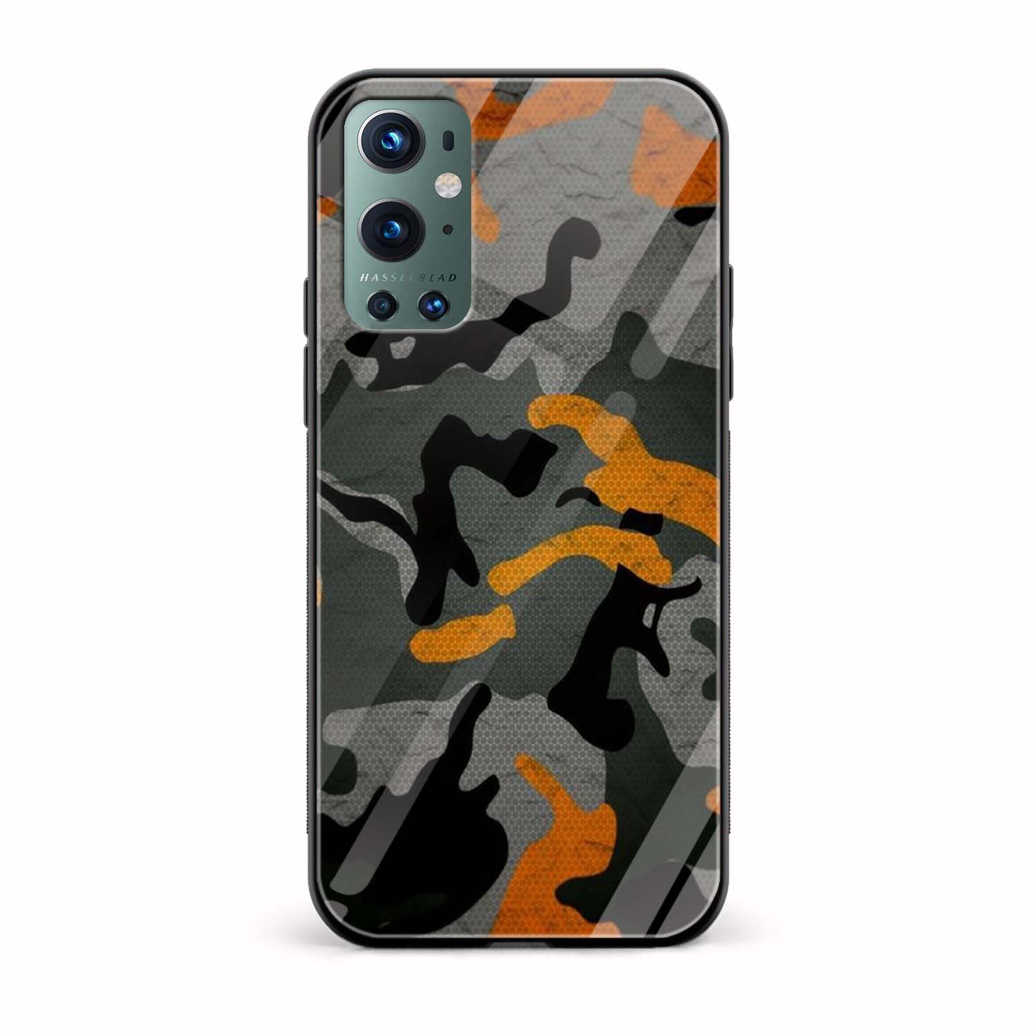 Camouflage Grey Glass Back Phone Case Camouflage Grey Glass Back Phone Case - Image 1