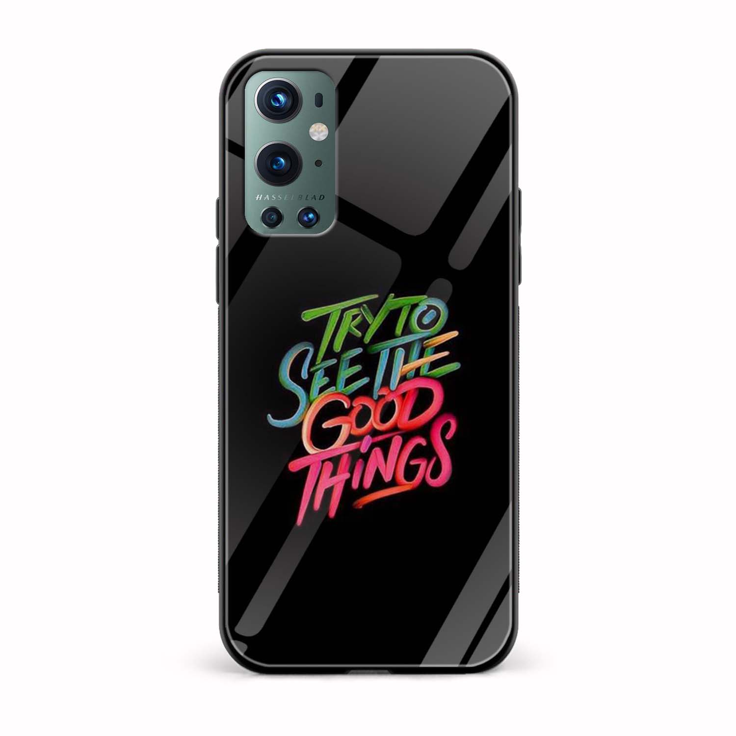 Try To See The Good Things Glass Back Phone Case Try To See The Good Things Glass Back Phone Case - Image 1