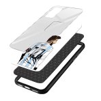 Messi Jersey 10 Back View  Glass Back Phone Case - Image 3