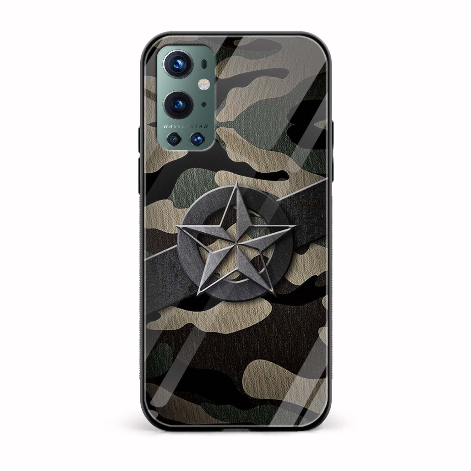 Captain America Camo Glass Back Phone Case Captain America Camo Glass Back Phone Case - Image 1