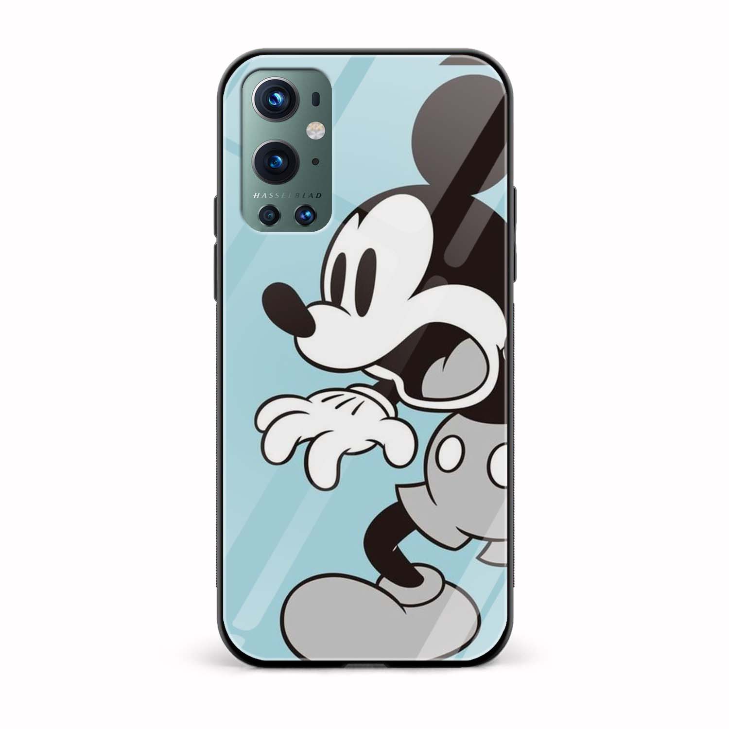 Confused Mickey Glass Back Phone Case Confused Mickey Glass Back Phone Case - Image 1