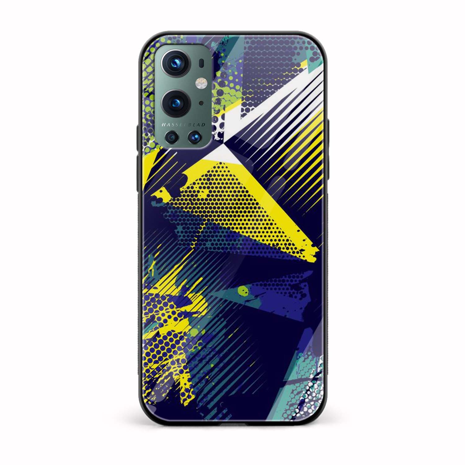 Blue Oil Painiting Glass Back Phone Case Blue Oil Painiting Glass Back Phone Case - Image 1