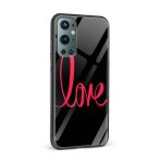Love -Black  Glass Back Phone Case - Image 2