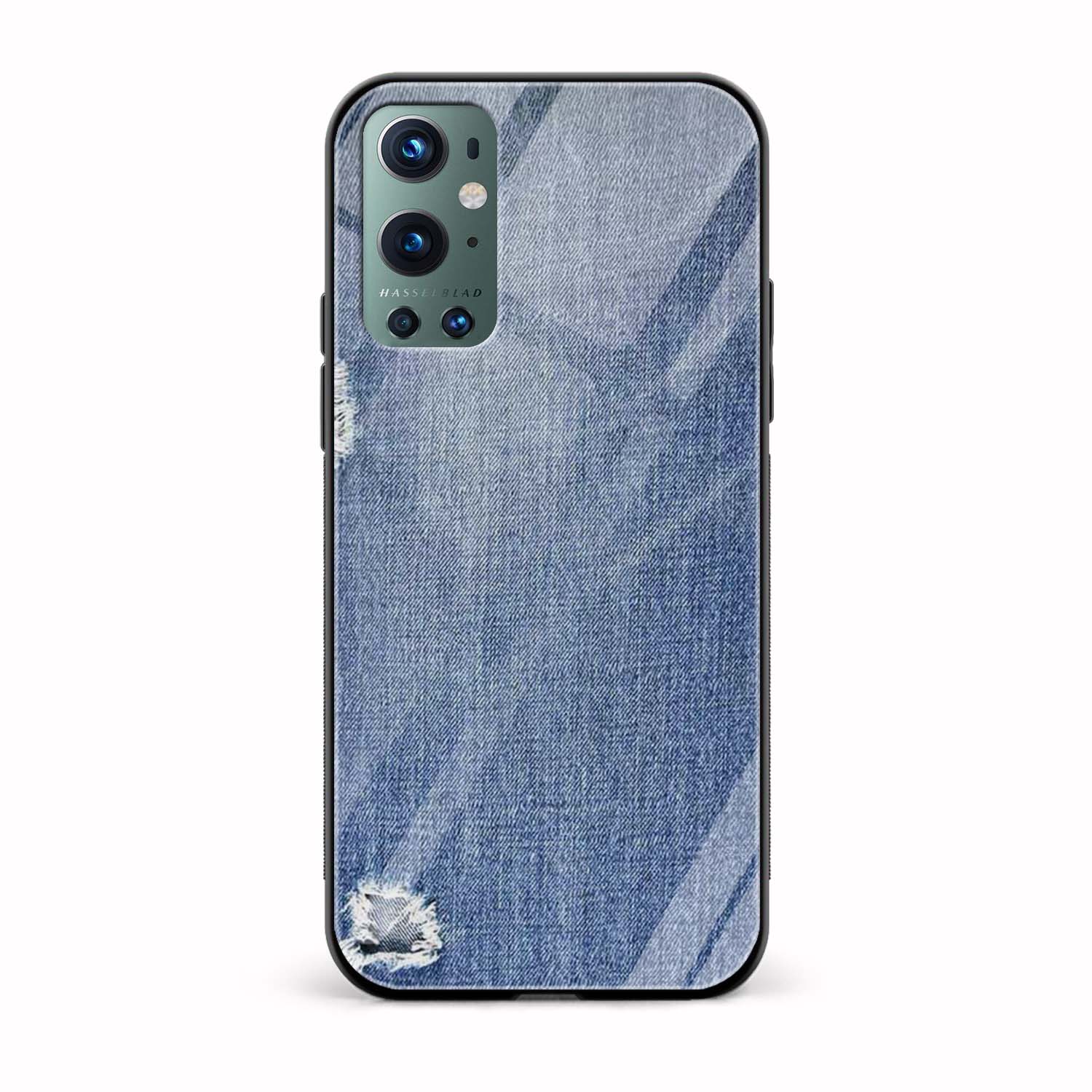 Denim Textured Glass Back Phone Case Denim Textured Glass Back Phone Case - Image 1