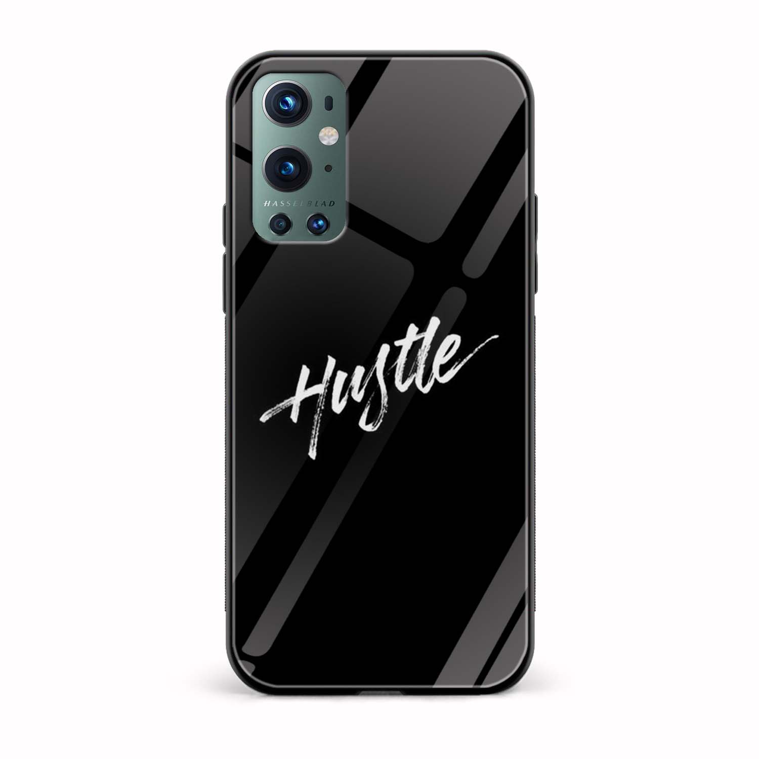Hustle-Black Glass Back Phone Case Hustle-Black Glass Back Phone Case - Image 1