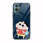 Shin Chan  Glass Back Phone Case