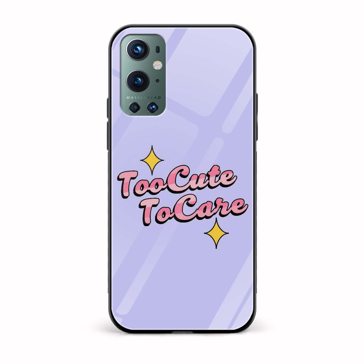 Too Cute Too Care Glass Back Phone Case Too Cute Too Care Glass Back Phone Case - Image 1