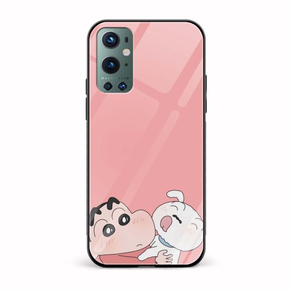 Shiro and Shin Chan Glass Back Phone Case