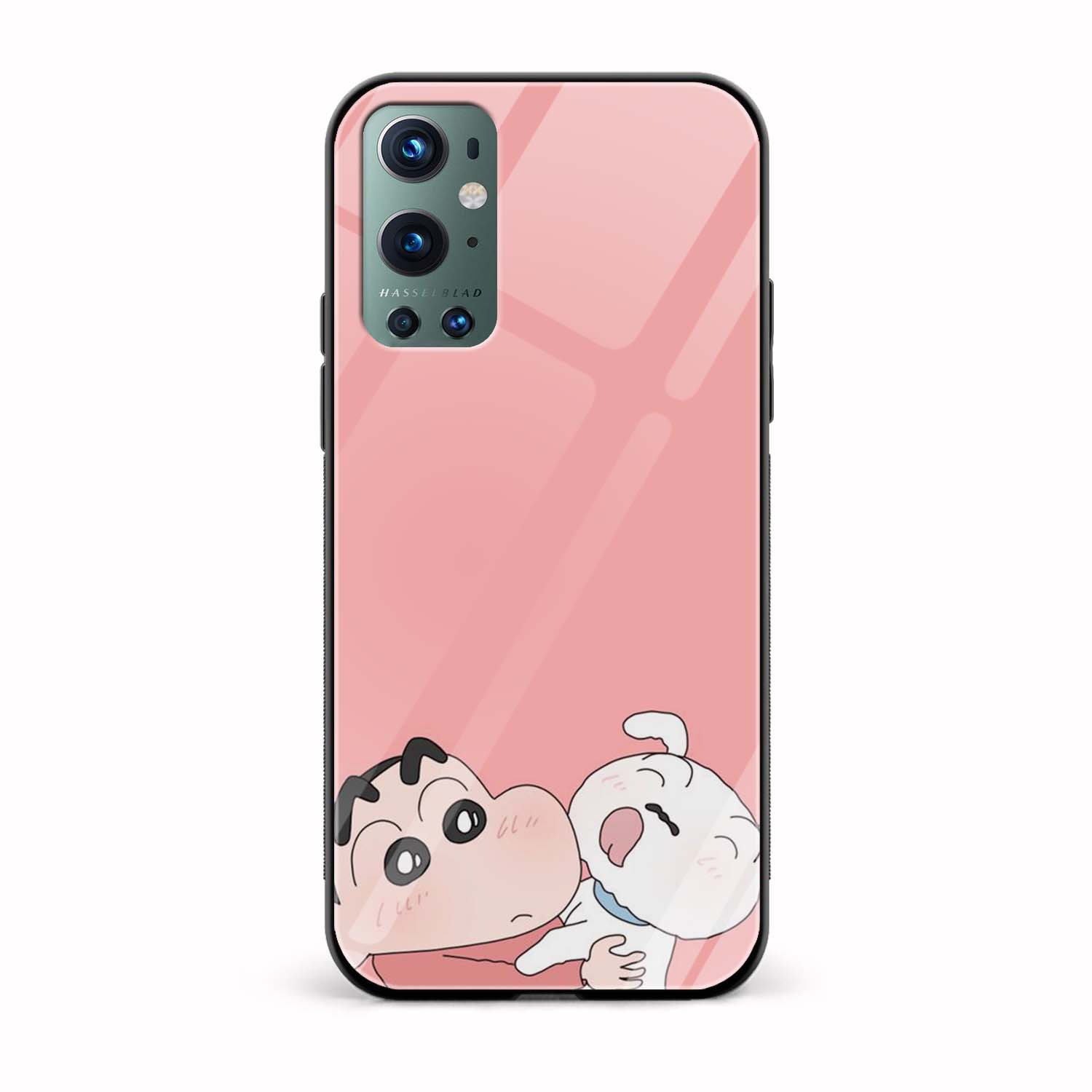Shiro and Shin Chan Glass Back Phone Case Shiro and Shin Chan Glass Back Phone Case - Image 1