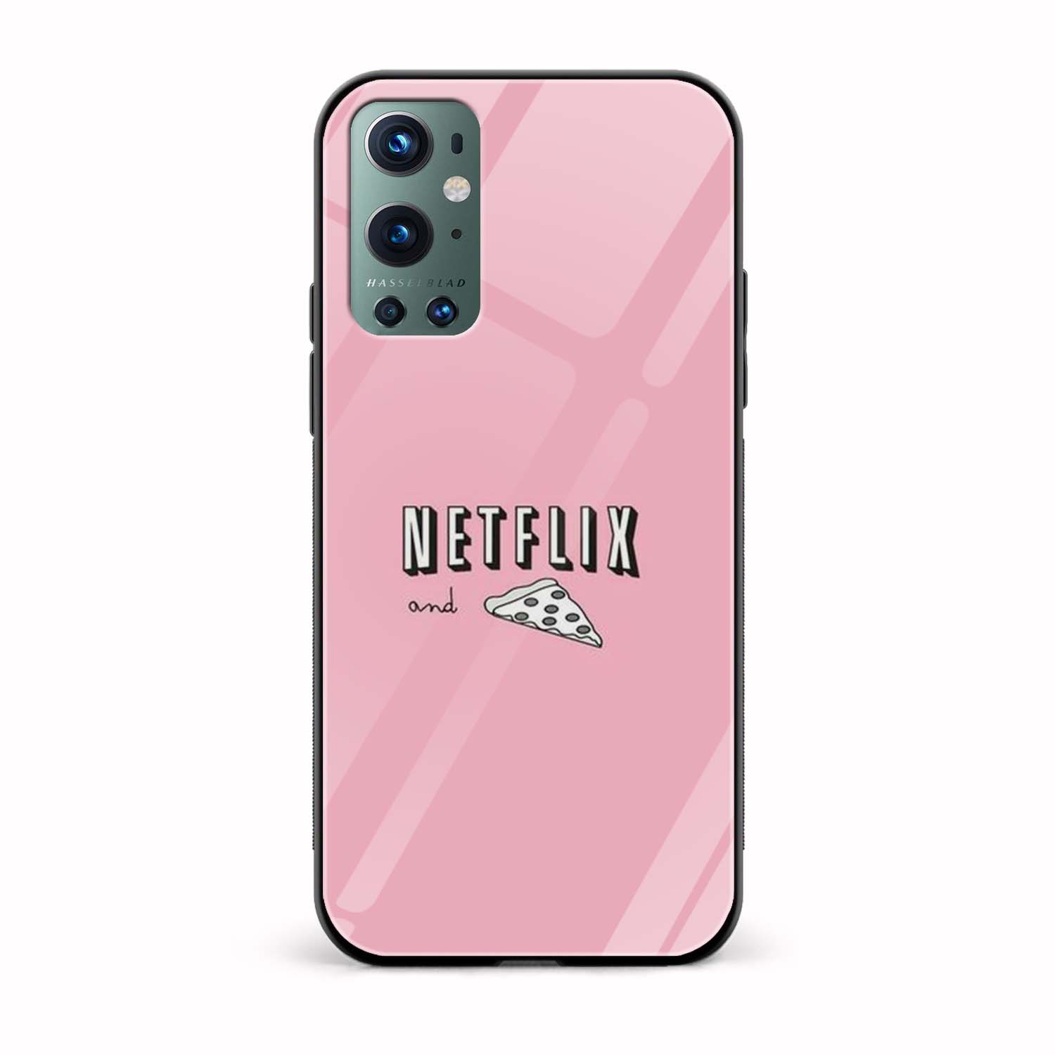 Netflix and Pizza Glass Back Phone Case Netflix and Pizza Glass Back Phone Case - Image 1
