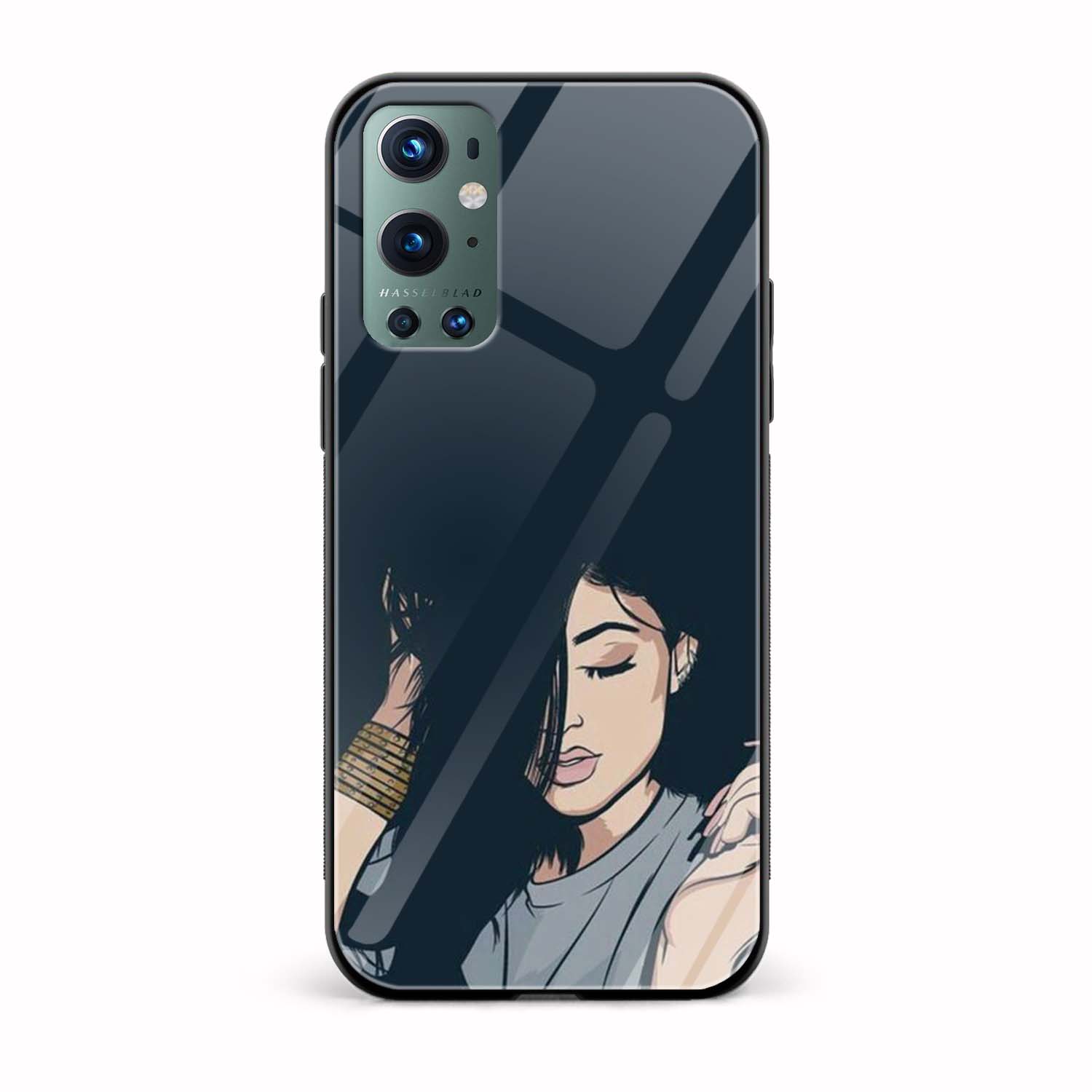 Girl With Attitude Glass Back Phone Case Girl With Attitude Glass Back Phone Case - Image 1
