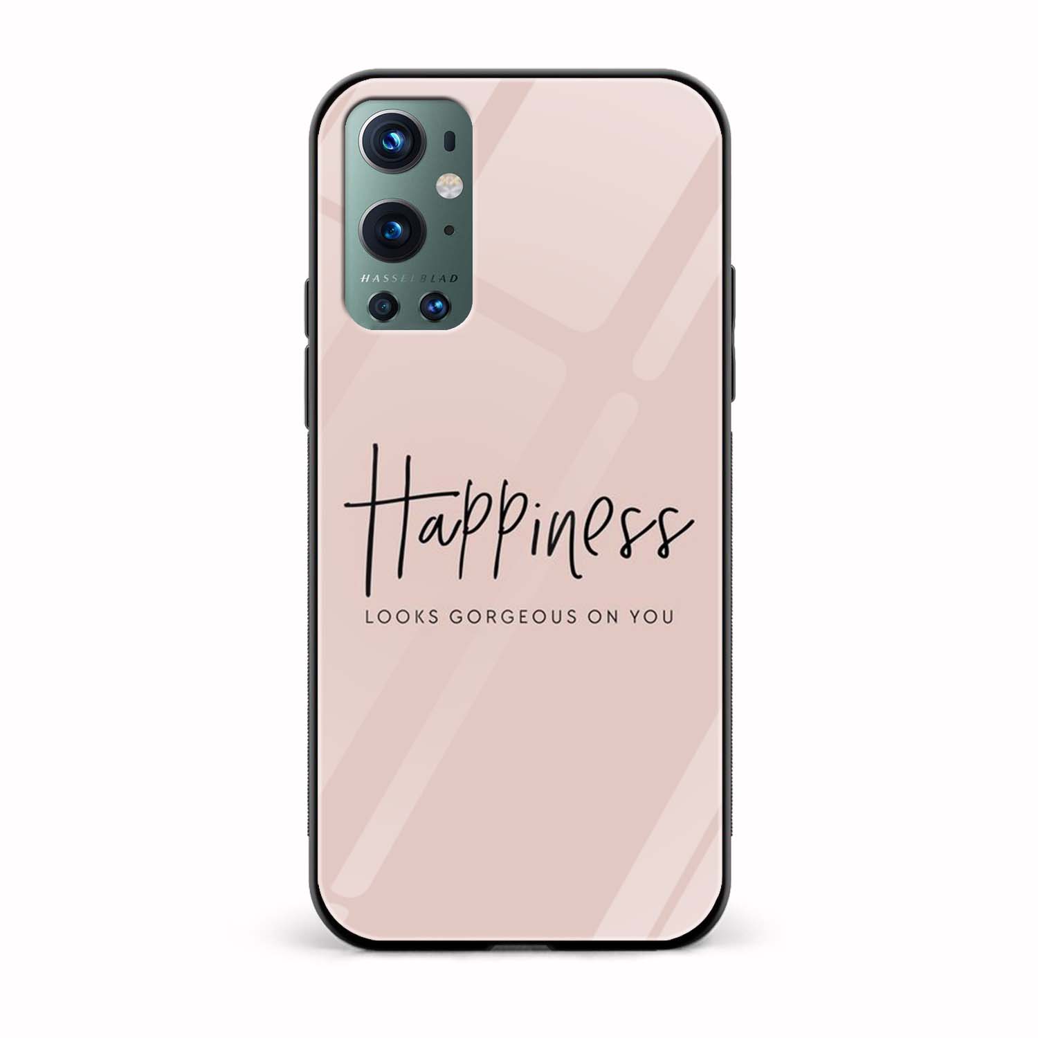 Happiness Looks Gorgeous On You Glass Back Phone Case Happiness Looks Gorgeous On You Glass Back Phone Case - Image 1