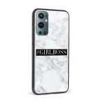 Girl Boss Marble  Glass Back Phone Case - Image 2
