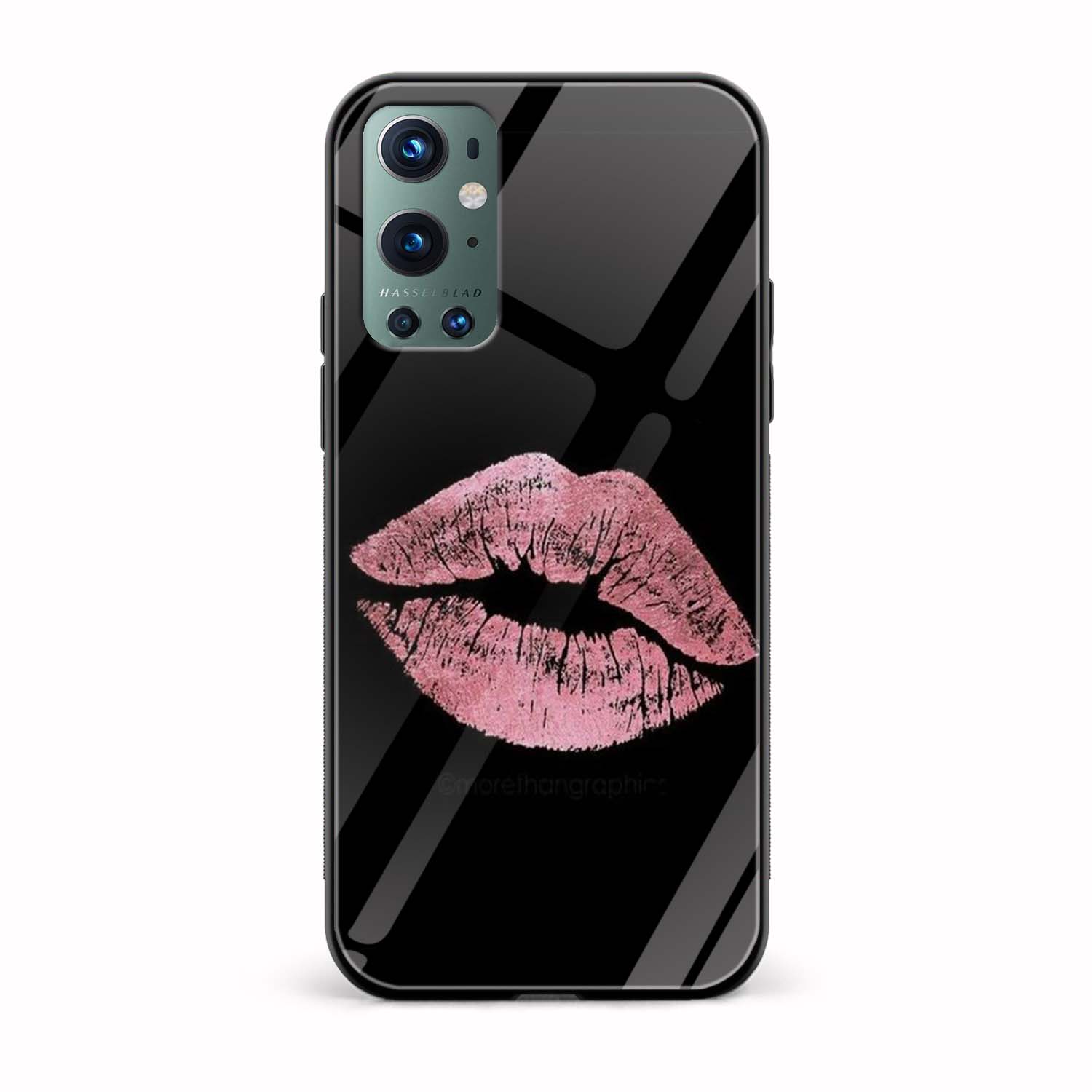 Pink Lips Glass Back Phone Case Pink Lips Glass Back Phone Case - Image 1