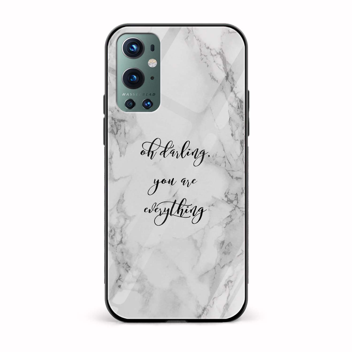Oh Darling You Are Everything Marble Glass Back Phone Case Oh Darling You Are Everything Marble Glass Back Phone Case - Image 1
