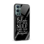 Believe in Yourself and you will be Unstoppable Glass Back Phone Case - Image 2