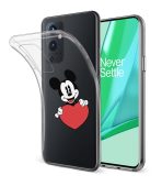 Mickey Mouse With Heart Printed Classic Clear Soft Phone Case - Image 2