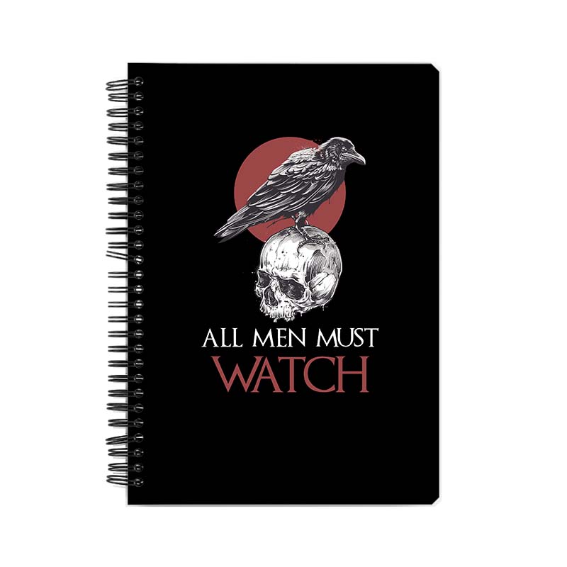 All Men Must Watch Printed Notebook All Men Must Watch Printed Notebook - Image 1