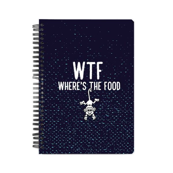 WTF Where's The Food Printed Notebook
