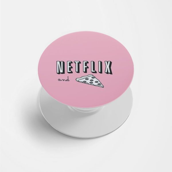 Netflix and Pizza Printed Phone Grip Holder & Stand