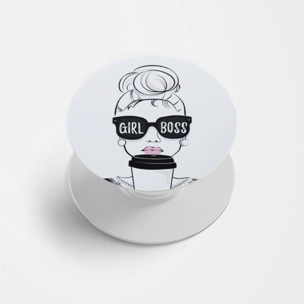 GirlBoss  Lady Printed Phone Grip Holder & Stand